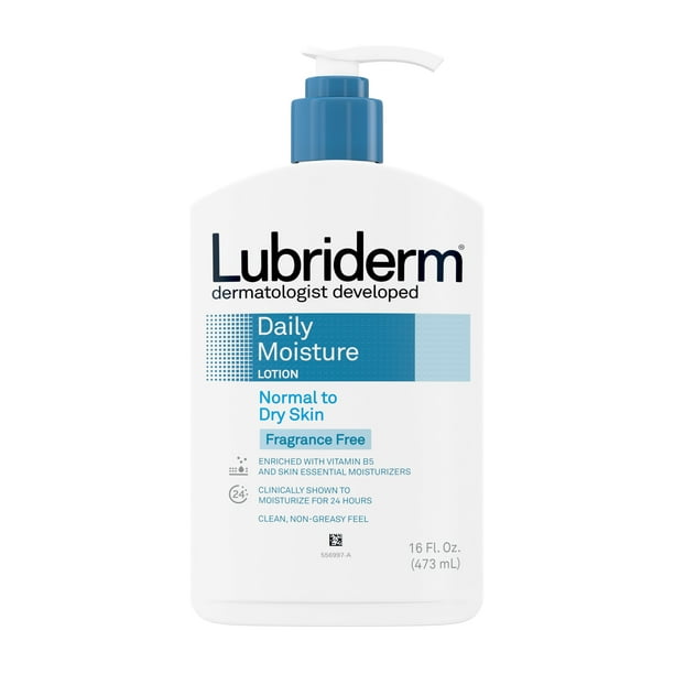 Lubriderm Daily Moisture Full Body Lotion, Fragrance-Free Moisturizer, 16 oz Walmart.com