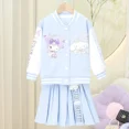 thumbnail image 1 of Sanrios-Chaqueta de béisbol informal para niños, conjunto de uniforme de estilo Kawaii, falda JK, Kuromi My Melody, Cinnamoroll, 1 of 5