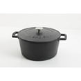 thumbnail image 2 of Babish Round Enamel Cast Iron Dutch Oven w/Lid, 6-Quart, Matte Black, 2 of 2