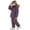 Purple, variant on ATOGUTA Girls Snowsuit Hoodeed Waterproof Snow-proof Outdoor Sports Daily Winter Warm Ski Set Blue