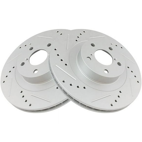 Front Brake Rotor Set 2 Piece - Compatible with 2003 - 2006 Subaru Baja Sport 2004 2005