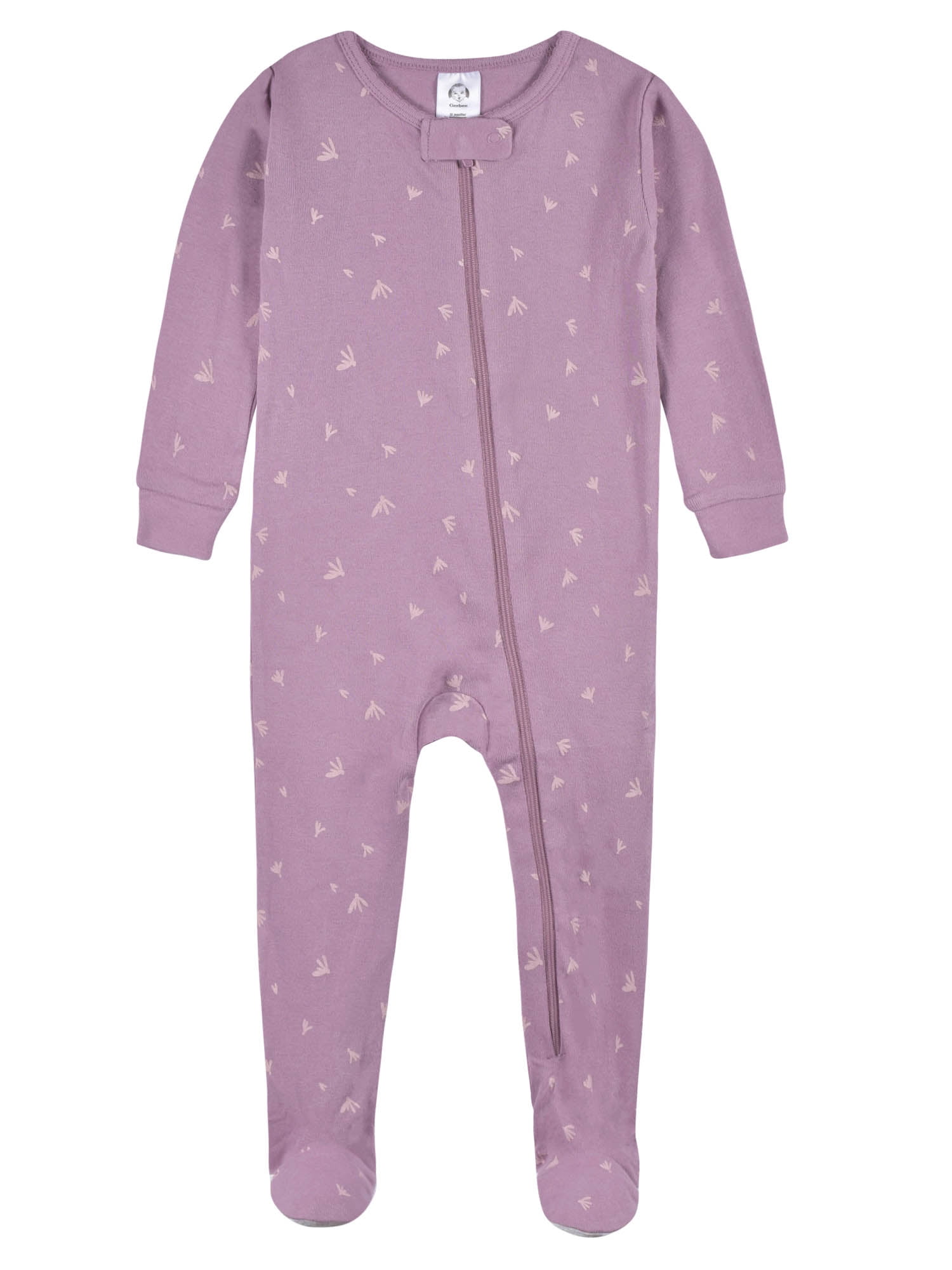 Gerber Baby & Toddler Neutral Snug Fit Footed Cotton Pajamas, 2-Pack, Sizes 0/3 Months - 5T