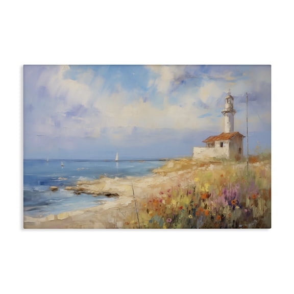 Stupell Industries Traditional Vintage Lighthouse View Canvas Art, 24 x 16, by LSR Design Studio