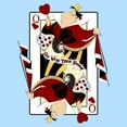 thumbnail image 2 of Men's Alice in Wonderland Queen of Hearts Playing Card Graphic Tee Light Blue Small, 2 of 4