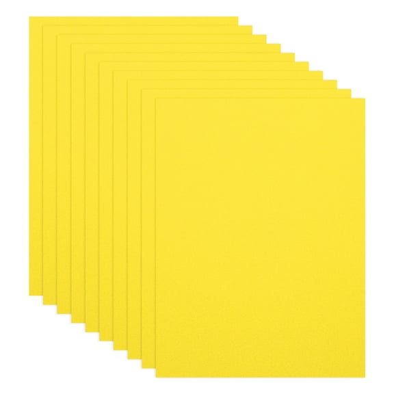 Uxcell 10Pcs Yellow EVA Foam Sheets, 15.7 x 11.8 Inches 1mm Thick Foam Sheets for Crafts