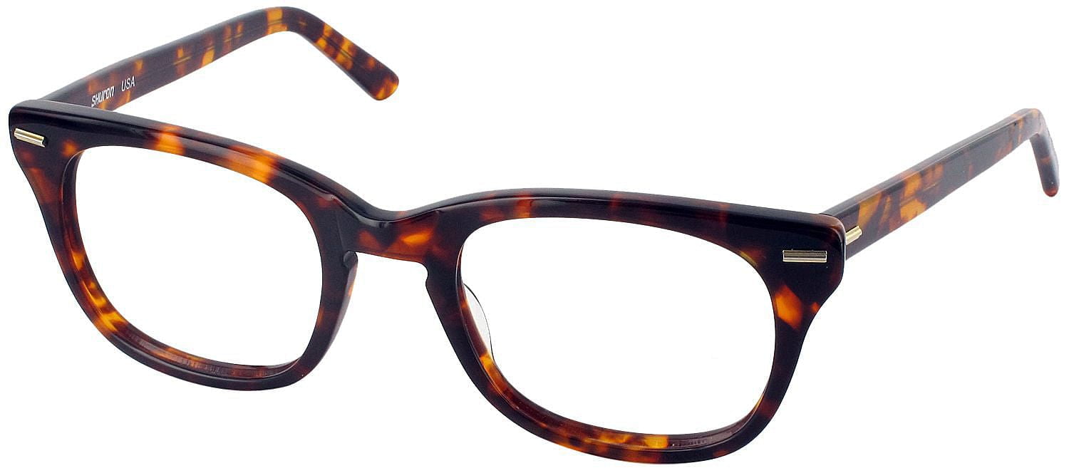 SHURON-FREEWAY Rectangle Eyeglasses Demi Amber