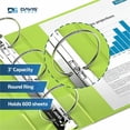 thumbnail image 2 of Davis Group Premium Economy, Round Ring, Binder, 6 Pack (Lime Green, 3"), 2 of 8
