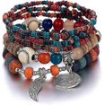 thumbnail image 1 of Layered Bracelets,Stackable ,Red, 1 of 5