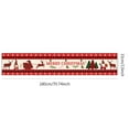 thumbnail image 4 of Guanhe Red Christmas Table Flags Home Decor Supplies Cotton Linen Table Flags Christmas Tree Print Tablecloths 71x13inch, 4 of 5