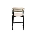 thumbnail image 5 of ACME Jaramillo Chenille Fabric Counter Height Chair in Black & Gold (Set of 2), 5 of 6