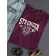thumbnail image 3 of Stronger Retro College T-Shirt Women -Image by Shutterstock, Female Small, 3 of 4