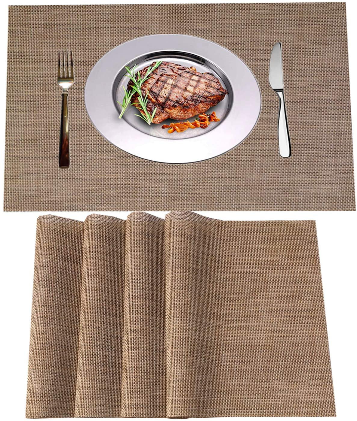 New Home Dining Room Table Placemats PVC Heat Insulation Stain-resistant Mat B