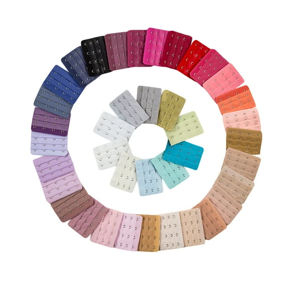 TELOLY 10Pc Women's 3- 4-Hook Extender Strap Multicolor