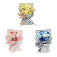 thumbnail image 1 of de 3 ramo de flores de jabón rosa, de Navidad de Pascua, decoración Floral para boda, 1 of 9