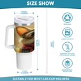 thumbnail image 3 of 40 Oz Car Handle Water Bottle Water Cup Water Bottle Water Jug Coffee Cup Travel Water Bottle Super Cute Cat, 3 of 8
