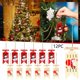 thumbnail image 3 of Gibobby 12 Uds. Suministros de decoración navideña para el, comercial, vestido de árbol de Navidad, muñeco de nieve de, colgante de Navidad para(Rojo), 3 of 5