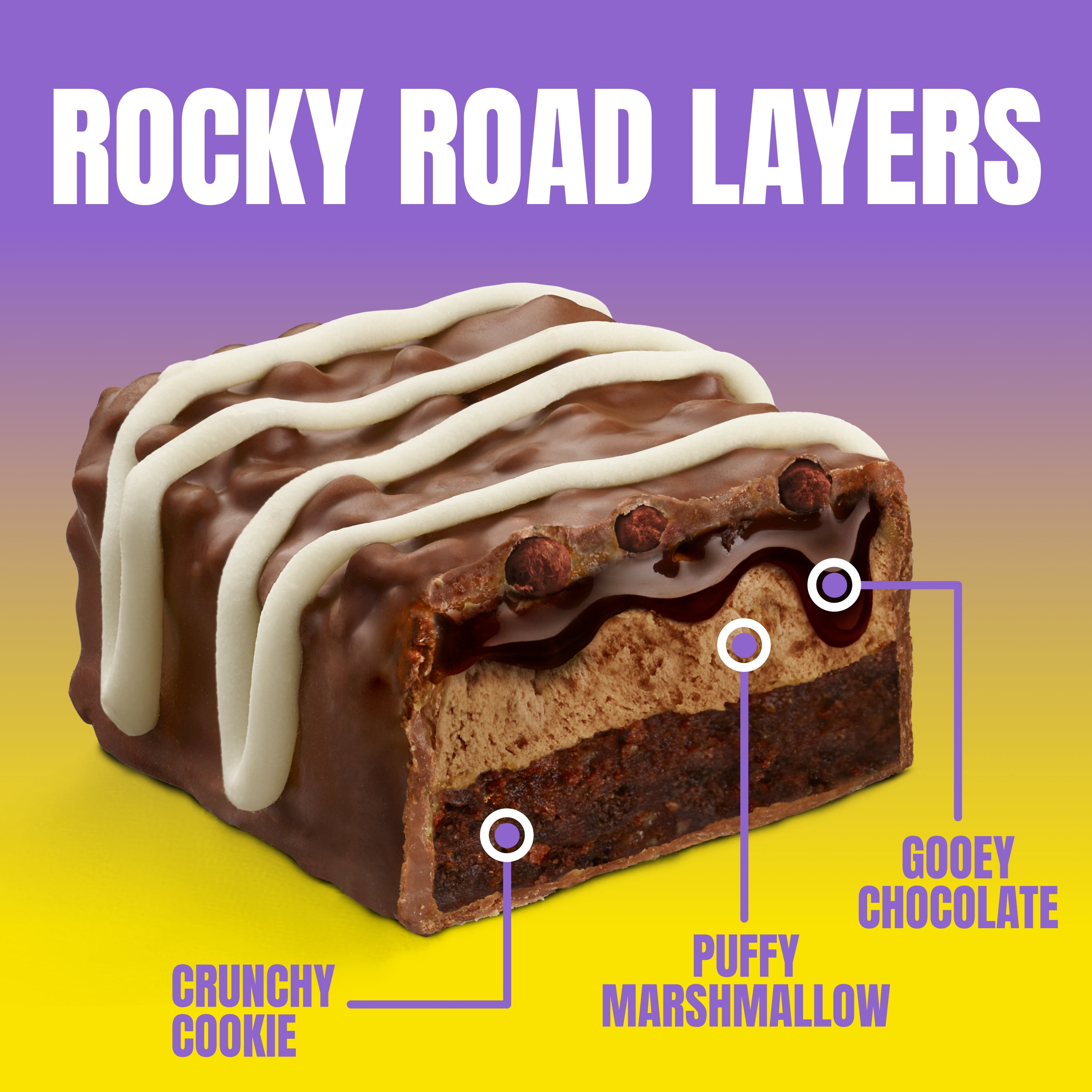 FITCRUNCH Puff n' Crunchy, Double Chocolate Rocky Road, 18g Protein, 4 Count