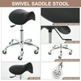 thumbnail image 6 of E-Motie Saddle Stool Rolling Chair for Medical Massage Salon Kitchen Spa Drafting, Adjustable Hydraulic Stool with Wheels, Black, 6 of 8