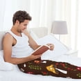 thumbnail image 6 of Picia Woodland Mushroom Mens Soft Woven Cotton Elastic Waistband Sleep Pajama Pant Lounge Sleep Pant With Pockets And Drawstring-X-Large, 6 of 9