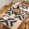 thumbnail image 5 of Southwest Brown Placemats Set of 8 Geometric Farmhouse Aztec Tribal Place Mats Indoor Wipeable Table Mats Washable Cloth Dining Table Placemats for Kitchen Holiday Party Home Decor 13x19 Inch, 5 of 9