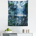 thumbnail image 1 of Waterfall Tapestry, and Cascade at the Night on the Water Fresh Landscape Image Print, Fabric Wall Hanging Decor for Bedroom Living Room Dorm, 5 Sizes, Grey Green, by Ambesonne, 1 of 1