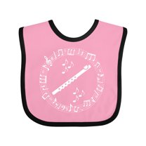 Inktastic Flute Musician Instrument Gift Boys or Girls Baby Bib