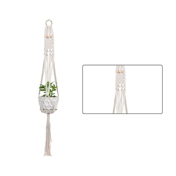 Naiovety Colgador de macramé hecho a mano para plantas, flor/colgador de macetas para decoración de pared, patio, jardín, decoración para sala de Jardín y Patio No.19 Naiovety HA001777-19