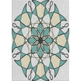 thumbnail image 1 of Ahgly Company Indoor Rectangle Patterned Light Rose Green Novelty Area Rugs, 2' x 5', 1 of 6