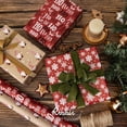 thumbnail image 3 of Papel de regalo Ribbli, 43 cm x 3,6 m, rojo y blanco para Navidad, 3 rollos, 3 of 5