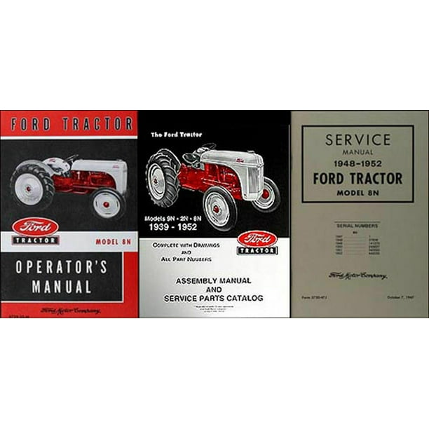 Ford 8n Tractor Set Owners Repair Assembly Parts Books 1948 1949 1950 51 1952 Walmart Com Walmart Com
