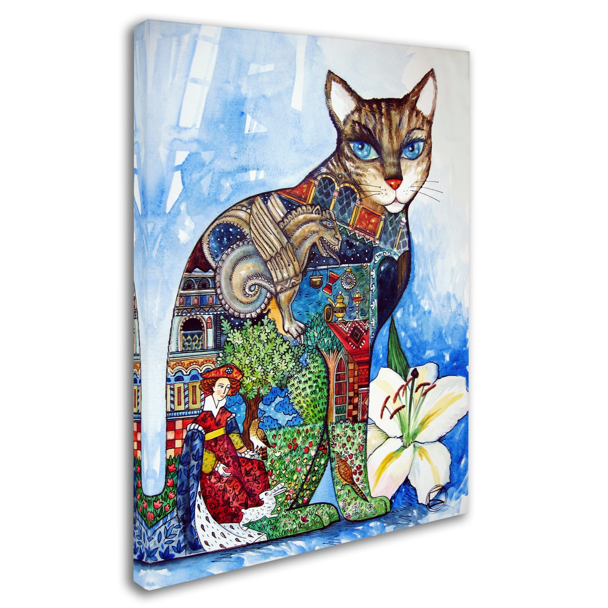 Trademark Fine Art 'Cat 3' Canvas Art by Oxana Ziaka