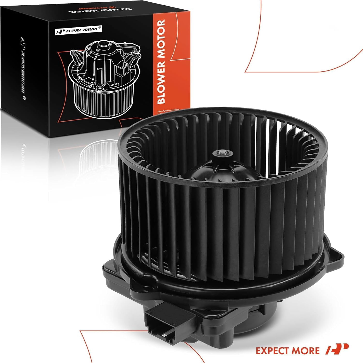 A-Premium HVAC Heater Blower Motor with Fan Cage Compatible with Kia Forte 2019-2022, Niro 2017-2019 & Hyundai Ioniq 2017-2019, Front Side