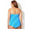 thumbnail image 2 of Swimsuits For All Women's Plus Size Scarf Bandeau Longer Length Tankini Top, 2 of 6