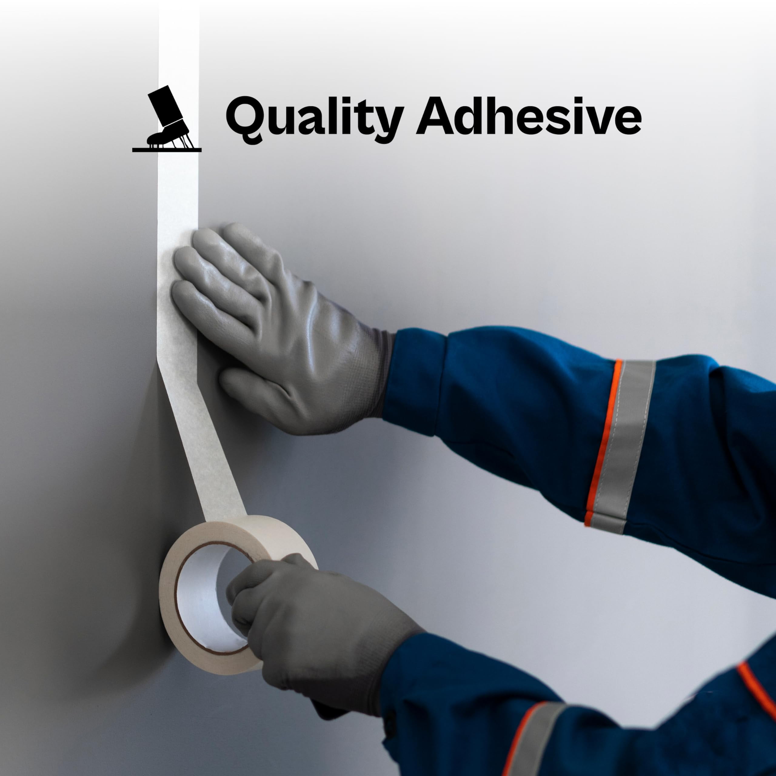Shield Tape Masking Tape, 5.2 Mil, Water & Oil Resistant, 24 Rolls, 1.5" x 60 Yards