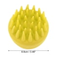 thumbnail image 3 of Unique Bargains 1 Pc Handheld Hair Shampoo Brush for Head Massage 3.46"x3.46" Yellow, 3 of 6
