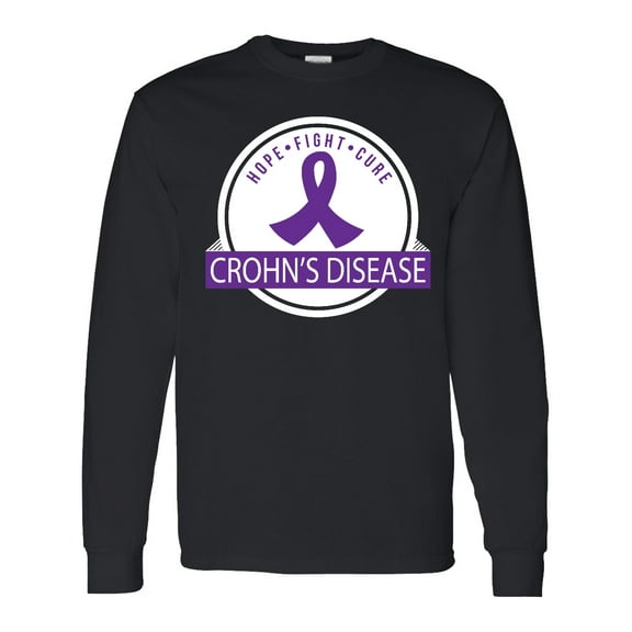Inktastic Crohn's Disease Hope Fight Cure Long Sleeve T-Shirt