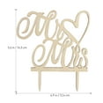 thumbnail image 5 of WEAVILUX Wooden Wedding Cake Toppers Bride and Groom Decorations, 1 Pack Elegant Wedding Party Accessory, 5 of 5