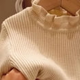 thumbnail image 4 of Guluxicc Kids Girls Turtleneck Cable Knit Sweater Long Sleeve Chunky Pullover Sweaters Fall Winter Loose Tops 3-8 Years, 4 of 6