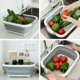 thumbnail image 5 of Tabla de cortar, tabla de cortar de plástico de alta calidad, almacenamiento de frutas y verduras, tabla de cortar plegable con tapón de drenaje, tabla de desayuno, Campin Acc, 5 of 5