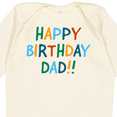 thumbnail image 4 of Inktastic Happy Birthday Dad Boys or Girls Long Sleeve Baby Bodysuit, 4 of 5