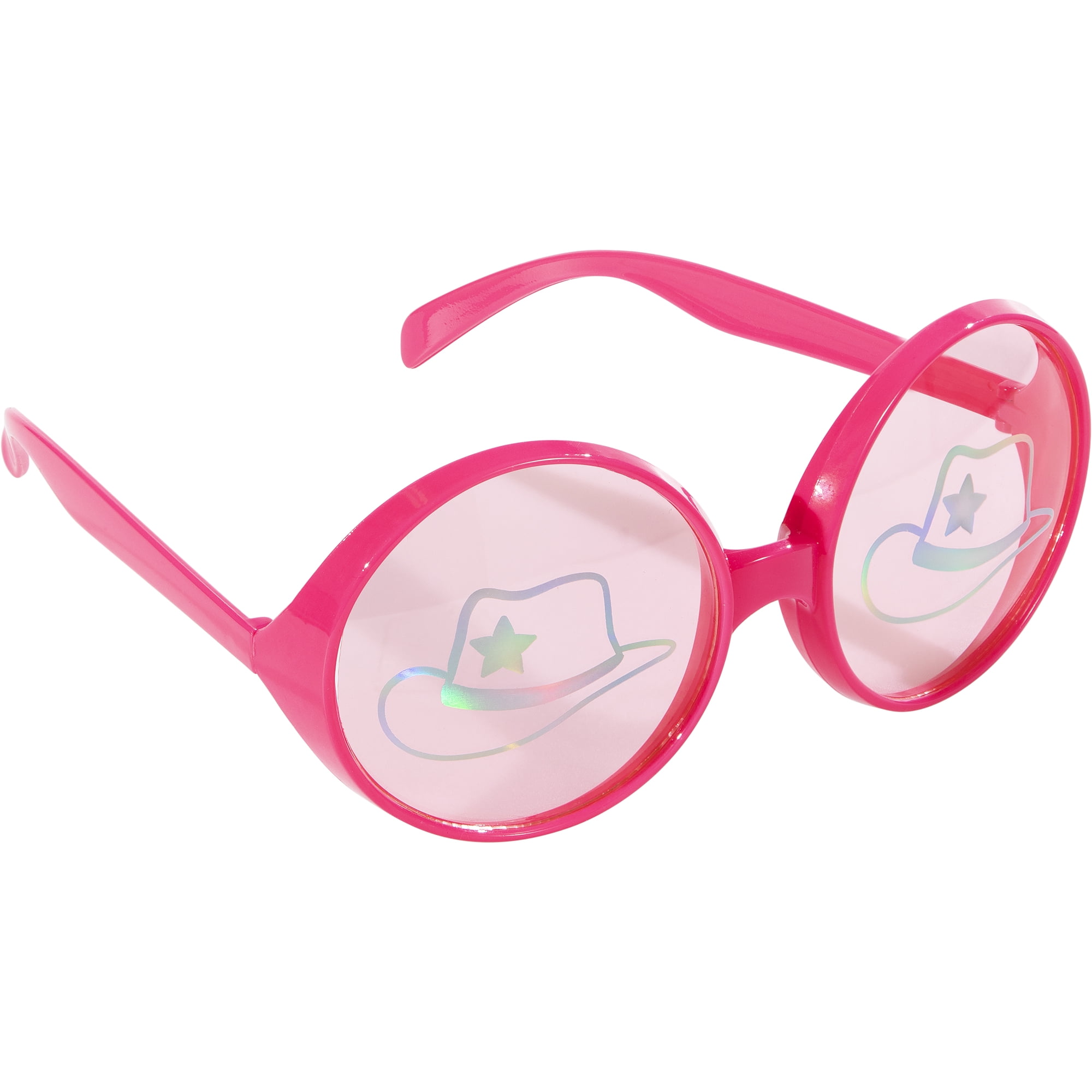 (2 pack) Pink Plastic Party Costume Glasses by Way to Celebrate
