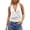 White, variant on Women's Deep V Neck Halter Summer Tops, Casual Wrap Ruched Sleeveless Shirts for Women, Dressy Going Out Blouses for Vacation, Party, and Everyday Clubwear Black M