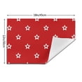 thumbnail image 3 of LNWH Red Patriot Stars Flag Pattern Placemats, 4 PCS Heat Resistant Washable PVC Table Mats, 18"x12", 3 of 6
