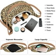 thumbnail image 5 of Sac Ravioli Mignon à Imprimé Guépard pour Femmes, Sac Bandoulière Motif Léopard avec Sangle Ajustable, Sac à Main en Nylon Élégant pour Magasinage, Randonnée Ou Activités de Plein Air, 5 of 5