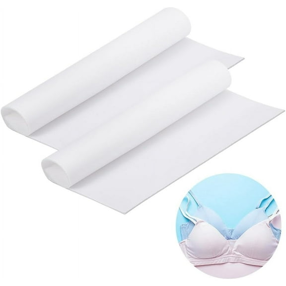 2pcs Bra Foam Fabric 40x40cm Sponge Underwear Breast Pad Bra Cup Pad for Cosplay Costume Clothes Dress diy White