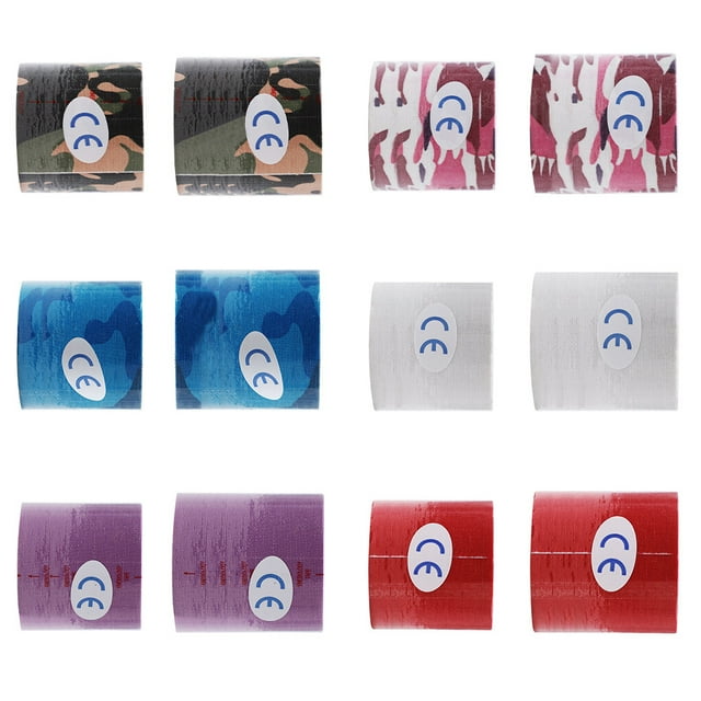 Bande de Soutien Auto-Adhésive Élastique en Coton Élastique, Rouge, 7,5 Cm x 5 M