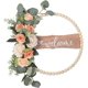 thumbnail image 1 of Corona floral de primavera, decoración de pared bohemia, corona de puerta de entrada, corona artificial de hojas de eucalipto con cuentas de madera para celebración de festivales, porche, casa de, 1 of 5