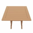 thumbnail image 4 of WestinTrends Dylan Adirondack Patio Dining Set for 4, All Weather Poly Lumber Outdoor Table and Chairs Set of 4, 43" Trestle Square Dining Table and Seashell Adirondack Dining Chair, Teak, 4 of 8