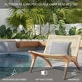thumbnail image 5 of Vintage Gray Outdoor Pillows for Chaise Lounge Chair Waterproof Lumbar Pillows with Insert&Adjustable Elastic Strap Beach Headrest Pillow Modern Simple Vertical Stripes Leaf Grey Pool Pillow 12"x20", 5 of 9