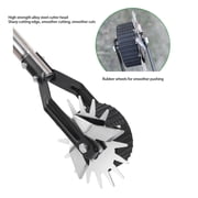 BIMZUC Rotary Lawn Edger Single Wheel Manual Edging Cutter with Handle for Yard Sidewalk 4 Section 67.32 inches / 171 cm